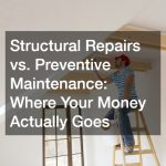 Structural Repairs vs. Preventive Maintenance: Where Your Money Actually Goes