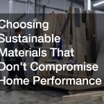 Choosing Sustainable Materials That Don't Compromise Home Performance