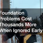 Foundation Problems Cost Thousands More When Ignored Early